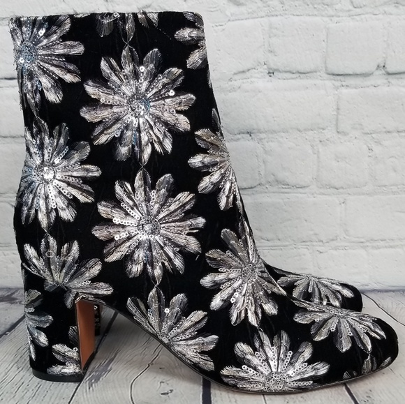 NIB Marc Fisher LTD Black and Silver Block Heel - Picture 3 of 7